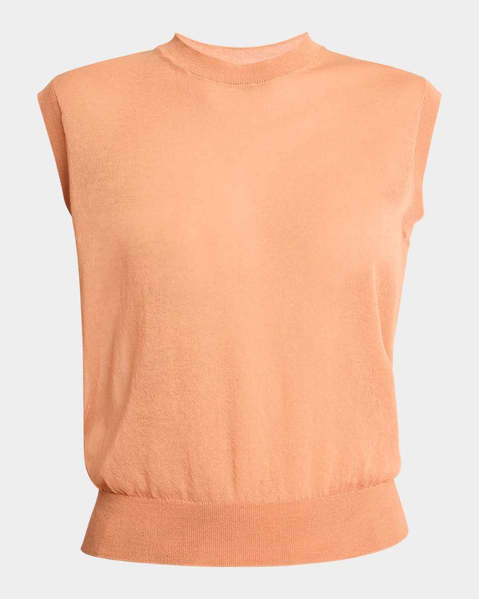 Tamara Sheer Knit Sleeveless Sweater